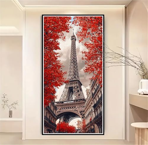 Malen Nach Zahlen Erwachsene Stadt Malen Nach Zahlen Paris Malen Nach Zahlen ab 7 Jahre Mädchen, DIY Bastelset Erwachsene mit Pinseln und Acrylfarbe für Deko, Geschenke für Frauen 100x200cm-1W1100 von Meiaiao