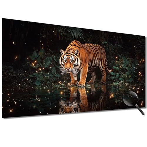 Malen Nach Zahlen Erwachsene Tiger Malen Nach Zahlen Wald Malen Nach Zahlen ab 7 Jahre Mädchen, DIY Bastelset Erwachsene mit Pinseln und Acrylfarbe für Zimmer Deko, Geschenke für Frauen 100x200cm-1W72 von Meiaiao