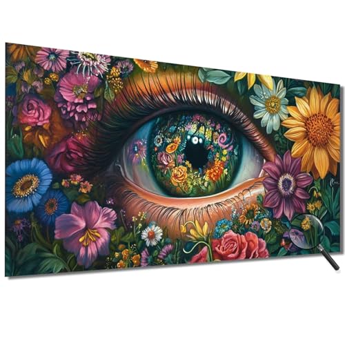 Malen Nach Zahlen Kinder Blume Malen Nach Zahlen Erwachsene Auge Malen Nach Zahlen XXL 70x140cm, Paint by Numbers DIY Set Erwachsene für Deko Wohnzimmer, Geschenke für Frauen, Ohne Rahmen-1W517 von Meiaiao