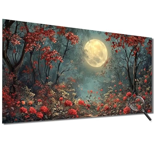 Malen Nach Zahlen Kinder Blume Malen Nach Zahlen Erwachsene Mond Malen Nach Zahlen XXL 80x160cm, Paint by Numbers DIY Set Erwachsene für Deko Wohnzimmer, Geschenke für Frauen, Ohne Rahmen-1W655 von Meiaiao