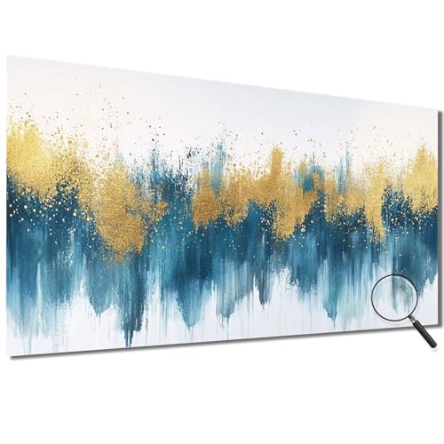 Malen Nach Zahlen Kinder Gold Malen Nach Zahlen Erwachsene Abstrakt Malen Nach Zahlen XXL 80x160cm, Paint by Numbers DIY Set Erwachsene für Deko Wohnzimmer, Geschenke für Frauen, Ohne Rahmen-1W435 von Meiaiao