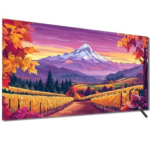 Malen Nach Zahlen Kinder Landschaft Malen Nach Zahlen Erwachsene Herbst Malen Nach Zahlen XXL 80x160cm, Paint by Numbers DIY Set Erwachsene für Deko Wohnzimmer, Geschenke für Frauen, Ohne Rahmen-1W605 von Meiaiao