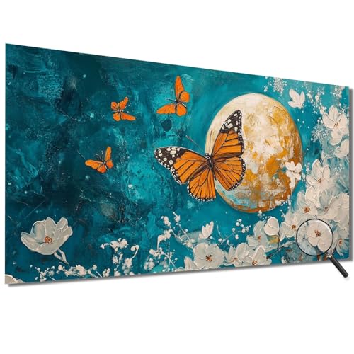 Malen Nach Zahlen Kinder Schmetterling Malen Nach Zahlen Erwachsene Mond Malen Nach Zahlen XXL 100x200cm,Paint by Numbers DIY Set Erwachsene für Deko Wohnzimmer,Geschenke für Frauen,Ohne Rahmen-1W18 von Meiaiao