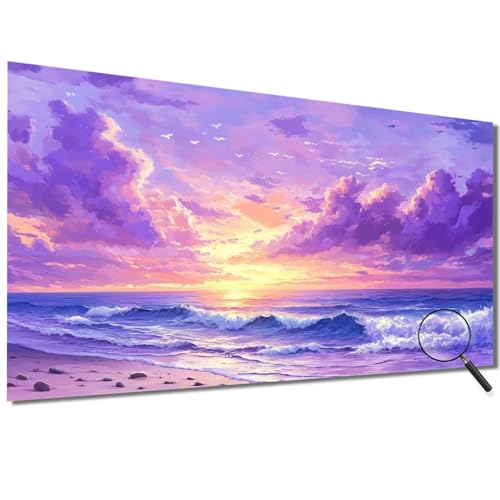 Malen Nach Zahlen Kinder Strand Malen Nach Zahlen Erwachsene Wolke Malen Nach Zahlen XXL 100x200cm, Paint by Numbers DIY Set Erwachsene für Deko Wohnzimmer, Geschenke für Frauen, Ohne Rahmen-1W93 von Meiaiao