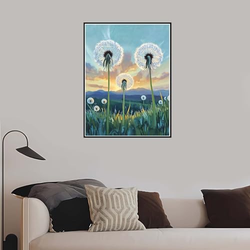 Malen nach Zahlen Landschaft, Malen Nach Zahlen Erwachsene Blume mit Rahmen 50x65 cm, Paint by Numbers DIY Kreativ Bastelset Kinder Anfänger Handgemalt Ölgemälde 5 6 7 8 9 Jahre Mädchen Geschenk-DK578 von Meiaiao