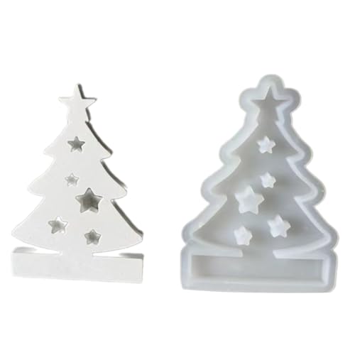 Meiliyizu Silikonformen für Weihnachtsbaumschmuck, personalisierbar, für Weihnachtsbaum, Kerzen, Basteln, Form für Heimdekoration von Meiliyizu