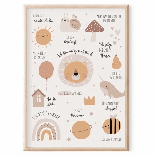 MeinBaby123® Affirmationsbilder | DIN A2 Poster | Bilder | Poster | Deko Bilder Kinderzimmer | Babyzimmer | Wandposter Premium (Affirmations Poster V1) von MeinBaby123