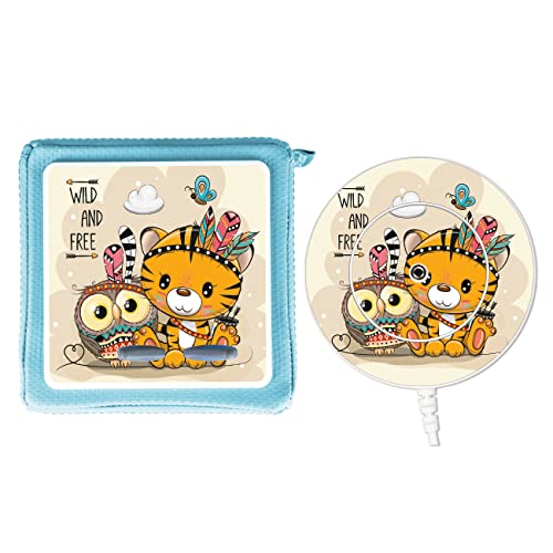 MeinBaby123® Schutzfolie kompatibel mit Toniebox und Ladestation | Schutzcover selbstklebend I Folie Sticker I Toniebox Zubehör (Ladestation Bundle: Eule & Tiger) von MeinBaby123