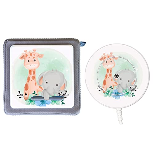 MeinBaby123® Schutzfolie kompatibel mit Toniebox und Ladestation | Schutzcover selbstklebend I Folie Sticker I Toniebox Zubehör (Ladestation Bundle: Giraffe und Elefant) von MeinBaby123