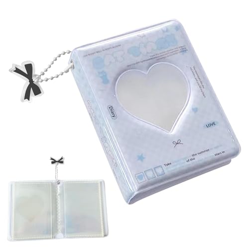 Photocard Binder 3 Inch Photocard Holder, 40 Pockets Cute Photo Album With Love Heart Hollow, Collector Book For Photocard Collection von Meindin