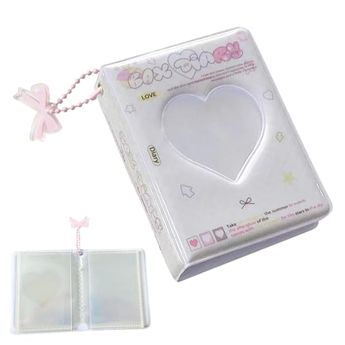 Photocard Binder 3 Inch Photocard Holder, 40 Pockets Cute Photo Album With Love Heart Hollow, Collector Book For Photocard Collection von Meindin