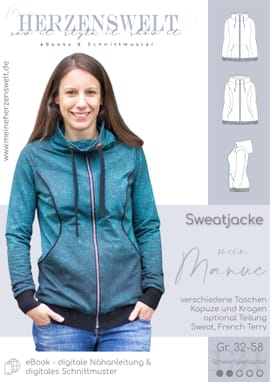 Sweatjacke Damen - mein Manuc von Meine Herzenswelt