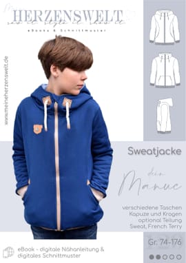 Sweatjacke Kinder - dein Manuc von Meine Herzenswelt