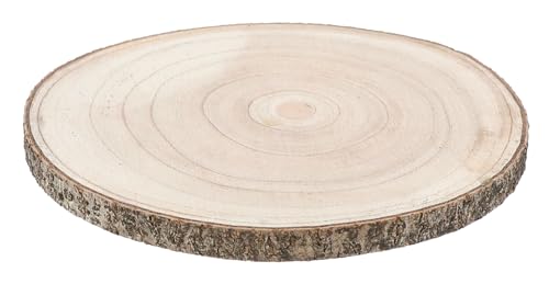 Baumscheibe Brett Holz Holzbrett Dekobrett Tablett Tischdeko Holzscheibe Ø 23-26 cm von Meinposten