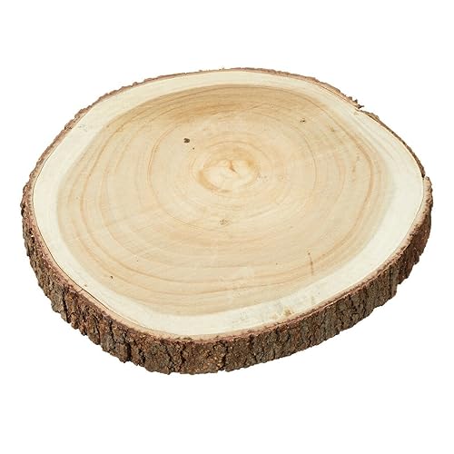 Holzscheibe Baumscheibe Dekobrett Holz Brett Tischdeko Holzbrett Ø 23 cm von Meinposten