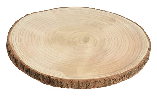 Meinposten Dekobrett Baumscheibe Holz Holzbrett Brett Tablett Tischdeko Holzscheibe Ø 30 cm von Meinposten