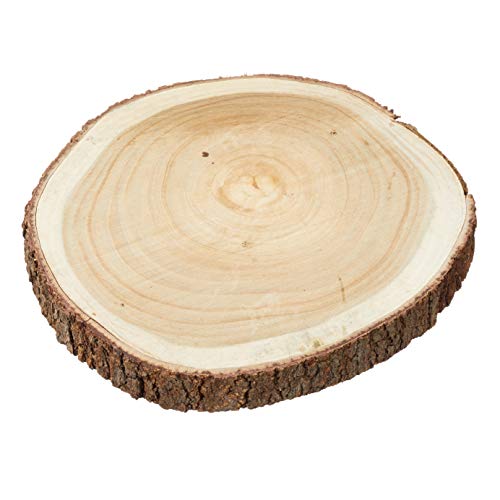 Holzscheibe Baumscheibe Dekobrett Holz Holzbrett Brett Tischdeko Tablett Ø 30 cm von Meinposten