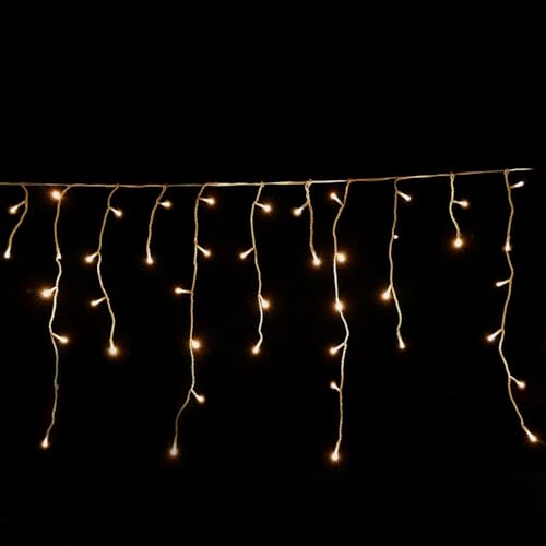 Meisterhome Eisregen Lichterkette für den Außenbereich – 400 LEDs – 8m + 5m - Mit timer und 8 Funktionen – Lichtvorhang – Eiszapfen – Weihnachtsbeleuchtung – IP44 – Strombetrieb – Weihnachten von Meisterhome