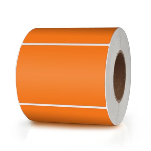 Meitaat Orange Rechteckig Aufkleber 76 x 50MM Farbkodierung Selbstklebend Etiketten Umzug Rolle Ablösbar 500 Stück von Meitaat