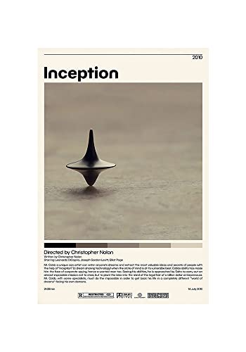 Inception Filmposter auf Leinwand, Malerei, Wandkunst, Poster für Schlafzimmer, Wohnzimmer, ästhetische Dekoration, 30 x 45 cm, ohne Rahmen von Meitux