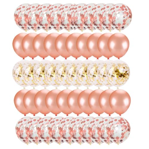 Luftballons Roségold Balloons Rosegold Konfetti Heliumballons Alles Gute zum Geburtstag Brief Taufe Hochzeit Geburtstag Graduierung Vorschlag Weihnachten Braut Dusche Baby Valentine von Meleager