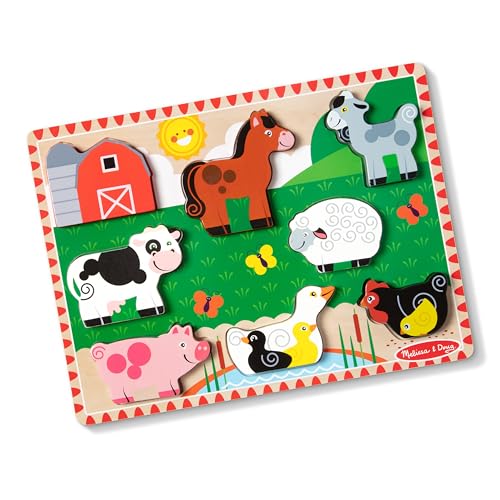 Melissa & Doug Holzklotz-Puzzle - Tiere Auf Dem Bauernhof von Melissa & Doug