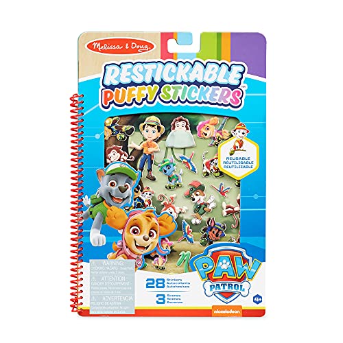 Melissa & Doug | PAW Patrol | Wiederaufklebbare, bauschige Sticker – Dschungel | 28 wiederverwendbare Sticker von Melissa & Doug