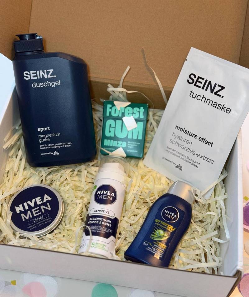 Geschenkset Für Ihn Giftset Für Männer Freund Boyfriend Pflegeset Nivea Seinz Geschenk Wellness Duschgel Wohlfühlset Men Geschenkbox von MellowsBoxDE