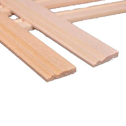 Melody Jane Puppenhaus Unbehandeltes Holz Sockelleiste 17.3/4 X 1/8 Randleiste 450mm X 15mm Packung 5 von Melody Jane