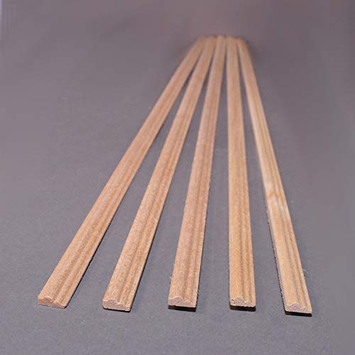 Melody Jane Puppenhaus Unbehandeltes Holz Stuhl Schiene Dado 5/16 x 17.3/4 Zierleiste 8 x 450mm Packung 5 von Melody Jane