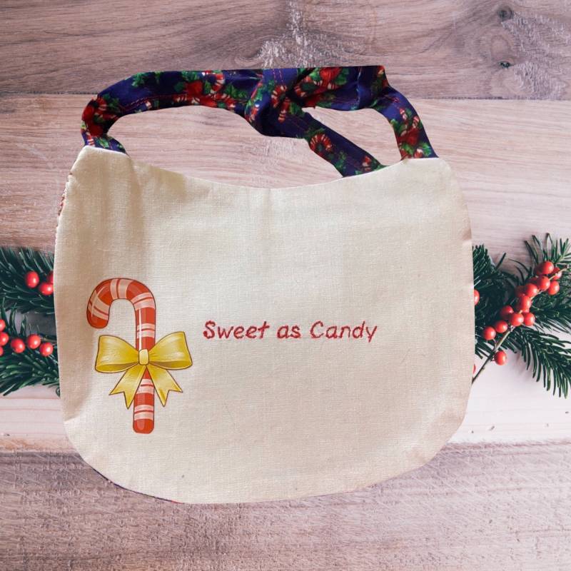 8. Sweet As Candy Besticktes Lätzchen Weihnachten von MelodyStockingandBib