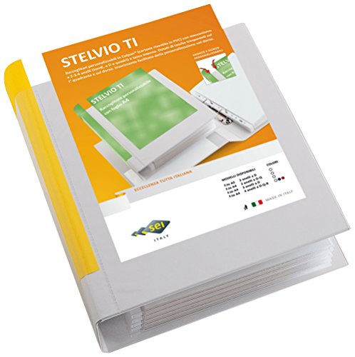 Sei Rota STELVIO TI 50 A4 2D Customizable ring binders, weiß von Memotak