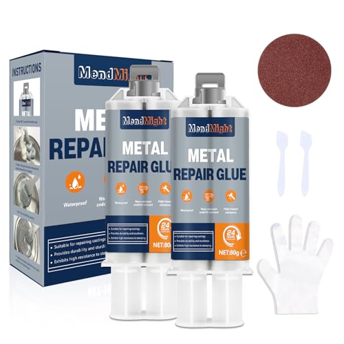 Metall-Reparatur-Epoxid-Kleber, 160g Metallkleber extra stark, Geeignet für die Reparatur von Oberflächenrissen und -ausbrüchen in Metall, Edelstahl, Kunststoff, Holz, Keramik usw von MendMight