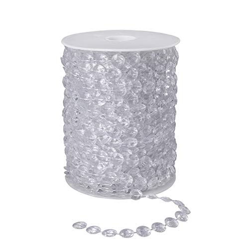 MengH-SHOP Kristallperlen Girland 30 Meter Kristall Diamant Girlande Acryl Perlen Rollen für Hochzeit DIY Geschenke Partys Vorhänge Dekor von MengH-SHOP