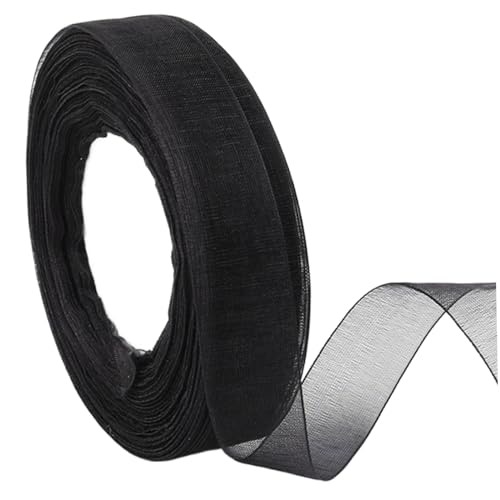 Sheer Ribbon 1 Roll 150 Fuß lang 1 Zoll breites Netzband Minimalist Schwarz Cuttable DIY-freundlich dekorativ für Blumenstrauß, Geschenkverpackung Sheer Ribbon 1 Roll 150 Fuß lang 1 Zoll breites Netzband Minimalist Schwarz Cuttable DIY-freundlich dekorativ für Blumenstrauß, Geschenkverpackung von Meooyo