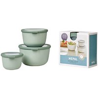 MEPAL Frischhaltedosen-Set Cirqula 8,5/10,0/11,5 cm hoch nordic sage 0,5/1,0/2,0 l, 1 Set von Mepal