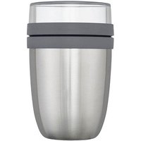 MEPAL Isolier-Speisebehälter Thermo-Lunchpot Ellipse silber 0,5 + 0,2 l von Mepal