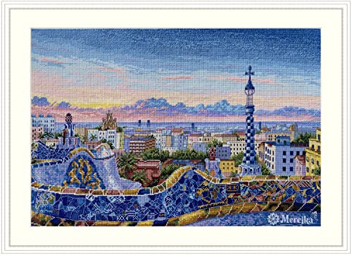 Merejka Kreuzstich Set Barcelona. Park Güell, Zählmuster, 29x43,5cm von Merejka