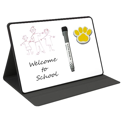 Tragbares kleines Whiteboard, Merikio magnetisch, doppelseitig, 30 x 20 cm, mit 1 Marker und Mini-Whiteboard, magnetischer Radiergummi für Zuhause, Büro, Schule (schwarz) von Merikio