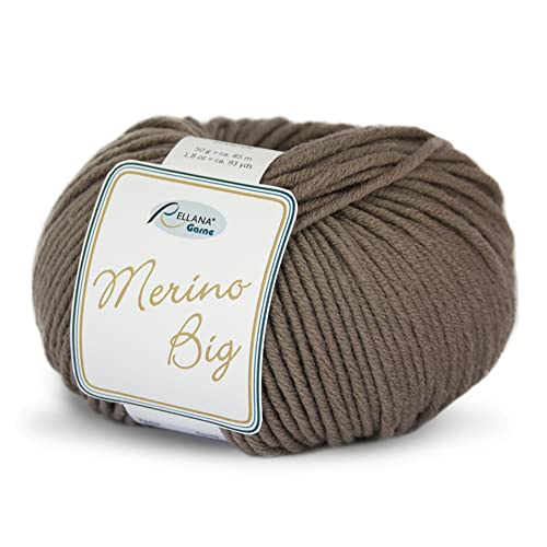 Rellana Merino Big, 60% Schurwolle (Merino), 40% Polyacryl 15 tolle Farben! (28 hellbraun) von Merino