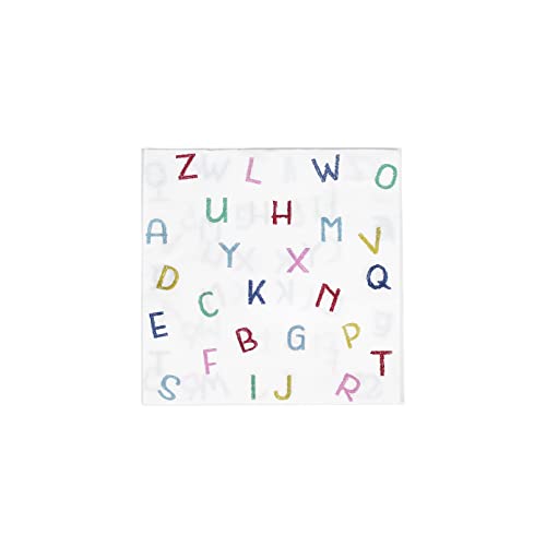 Back To School Alphabet-Servietten, 24 Karat | Schulanfang Partyzubehör | Kindergarten Abschlussfeier von Merrilulu