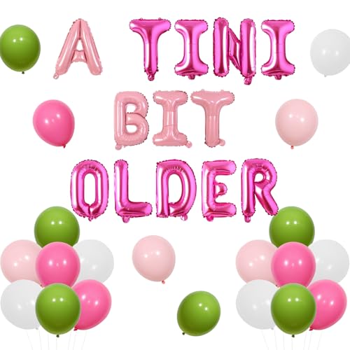 A Tini Bit Older Birthday Balloon Set, Rose Pink Martini Bar Theme Decorations Tiny Bar Balloon Banner for Women Tiny Bar Martinis Theme Birthday Bachelorette Party Supplies von Merrystorm