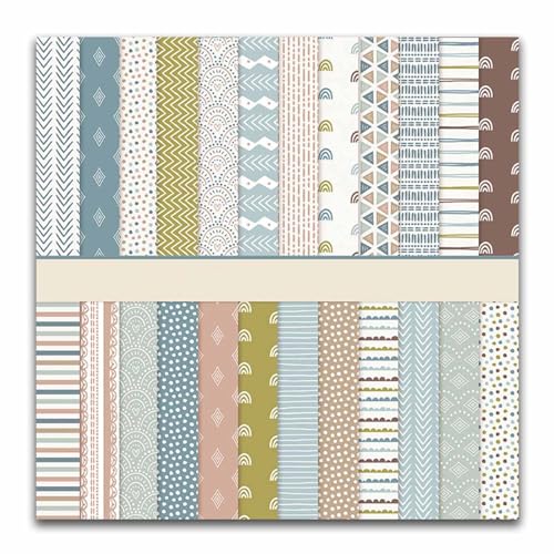 Scrapbook Papier 24 Blatt Decoupage Papier Block, 30,5x30,5 cm Doppelseitiges Scrapbooking Papier, Scrapbook Bastelpapier Dekorpapier für DIY Fotoalbum, Kartenherstellung von MerwDeeyt