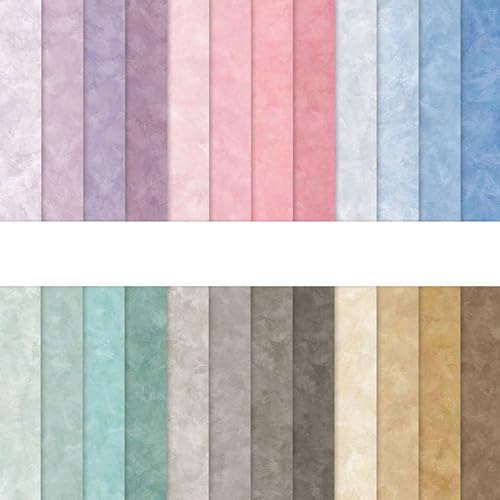 Scrapbook Papier Buntes Scrapbook Bastelpapier mit Muster, Doppelseitiges Decoupage Papier Motivpapier, 24 Blatt Scrapbooking Papier Dekorpapier (C, 30,5x30,5 cm/12x12 inch) von MerwDeeyt