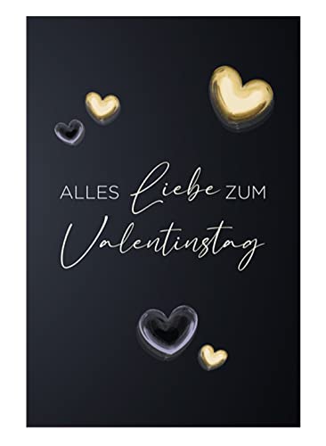 1 Premium Grußkarte zum Valentinstag (Klappkarte) 18x12cm mit Umschlag Partnerschaftskarte Liebe, love, Partnerschaft Karte Freund, Freundin, Ehefrau Ehemann Partner von Merz Designkarten