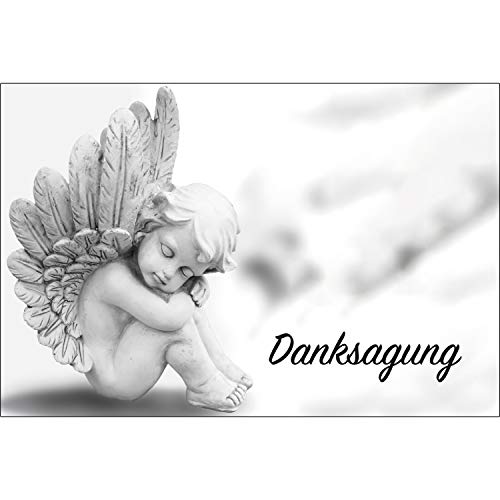 30 Danksagung Premium-Trauerkarten Klappkarten mit 30 Umschlägen im Set - Danke nach Trauer, Beerdigung, Sterbefall, Friedhof, Begräbnis Dankeskarten Danksagungskarten von Merz Designkarten