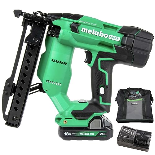 Metabo HPT 18 V MultiVolt™ schnurloses Heftgerät-Set, 1/4 Zoll, 18-Ga schmale Krone, geeignet für 1/2 Zoll bis 1-1/2 Zoll 18-Ga 1/4 Zoll Heftklammern, inklusive 18 V 2,0 Ah Akku, lebenslange von Metabo HPT