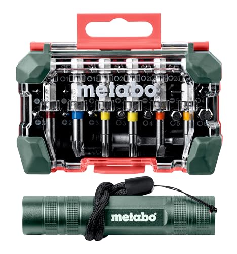 Metabo Bit-Box SP + Mini Flashlight – 626721000 – Für präzise Schraubarbeiten – 29-teilig von metabo