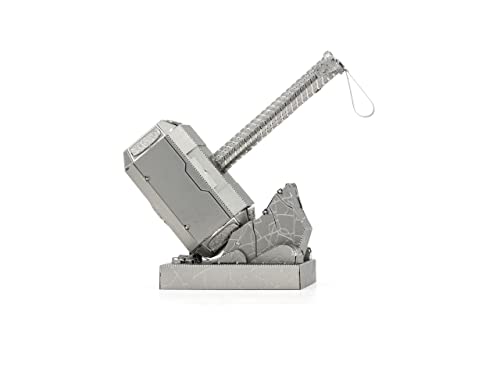 Metal Earth Fascinations MMS320 Metallbausätze - Marvel AvengersThors Hammer Mjolnir, lasergeschnittener 3D-Konstruktionsbausatz, 3D Metall Puzzle, DIY Modellbausatz, 2 Metallplatinen, ab 14 Jahre von Metal Earth