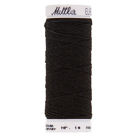 Amann Elastic-Gummifaden, 10 m-Spule, schwarz von Mettler